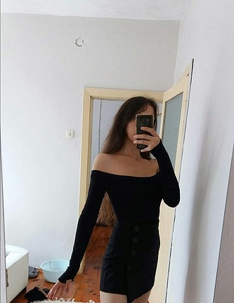Kayik yaka bodysuit