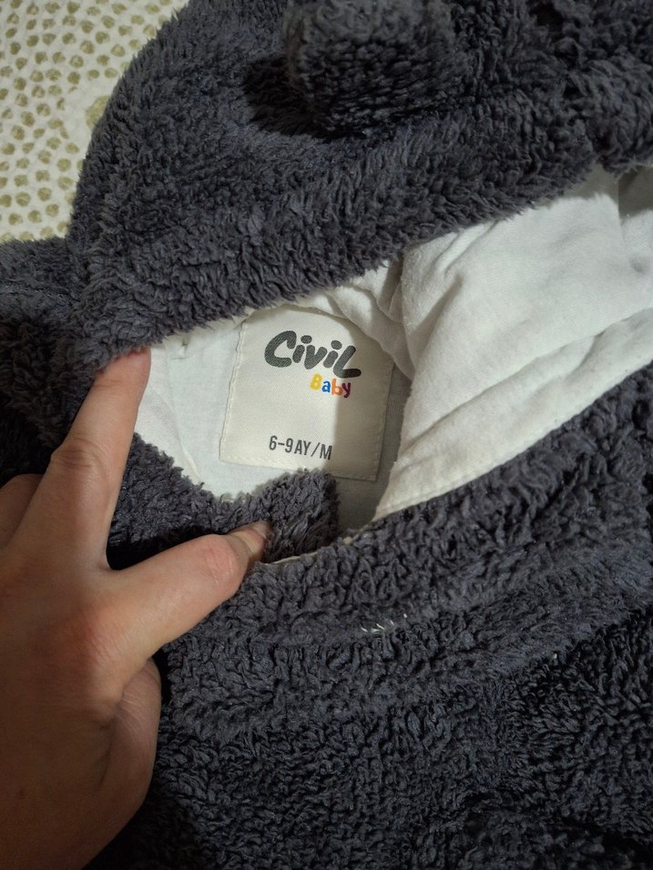 Düğmeli Gri Erkek Çocuk Palto - Görsel 2