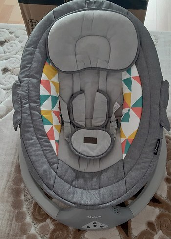 Gri Bebek Rahat Minderli Elektirikli otomatik sallanan Anakucağı - Görsel 2