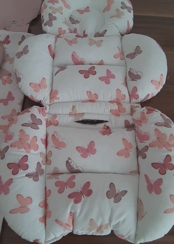 Pembe Kelebek Desenli Bebek puset seti - Görsel 4