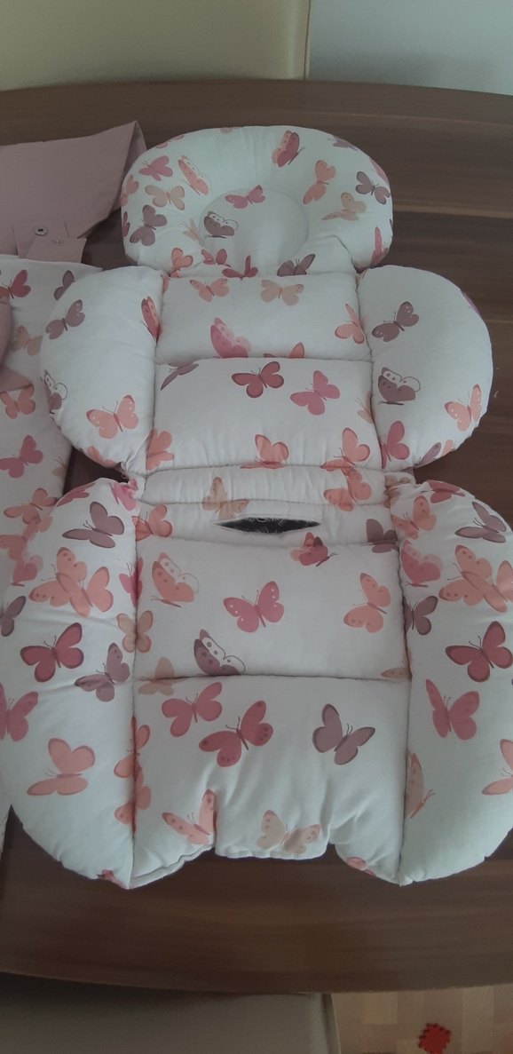 Pembe Kelebek Desenli Bebek puset seti - Görsel 4