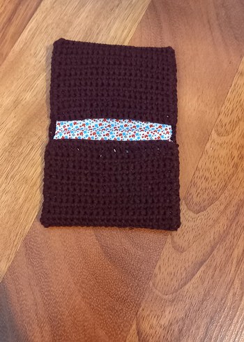 Nakışlı Örgü Bordo Kadın Küçük Kartlık - Görsel 2