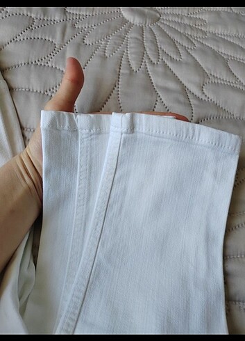 Diğer Beyaz dar paça pantolon 