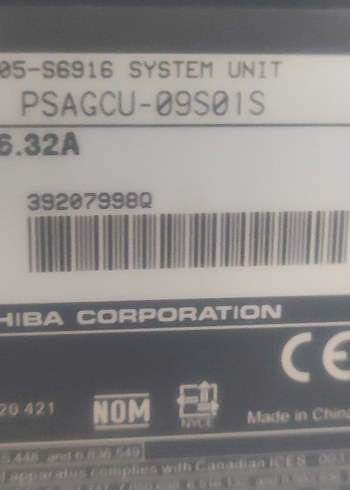 Toshiba Sattelite A305 Special Edition Üst Kasa - Görsel 6