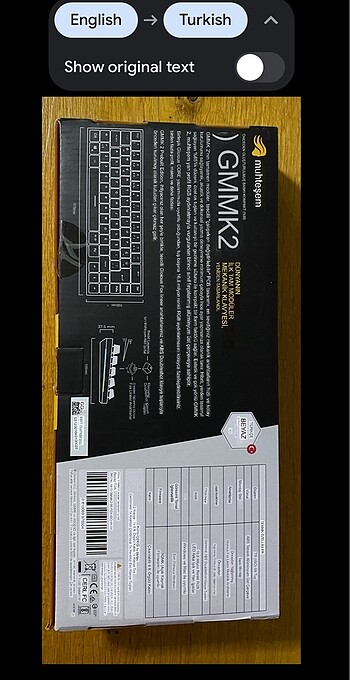 Beden Renk Glorious GMMK 2 Prebuilt 65%