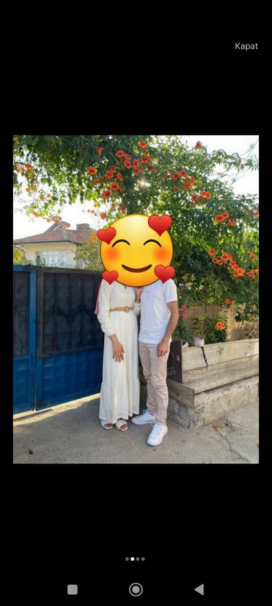 Uzun Beyaz elbise - Görsel 3