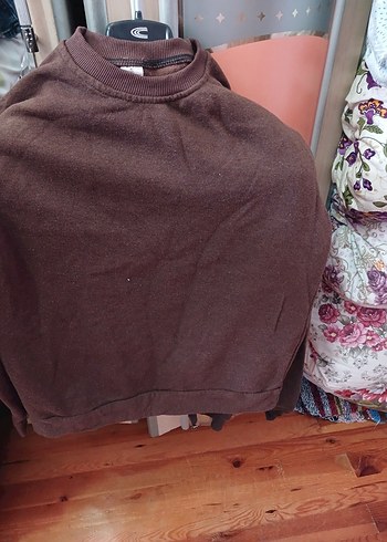 Kadın Kahverengi Oversize Sweatshirt