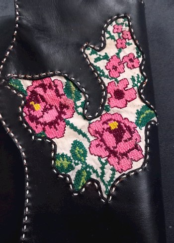 Nakışlı Deri Kadın Cüzdanı - Görsel 5