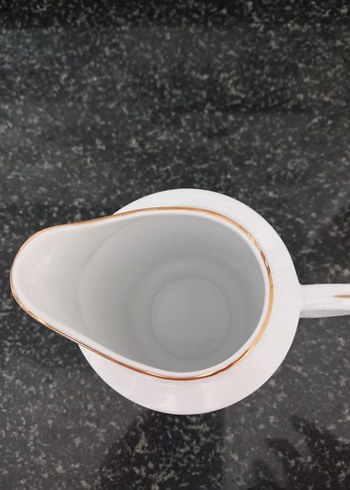 Beyaz ve Gri Desenli Porselen Çaydanlık - Görsel 6