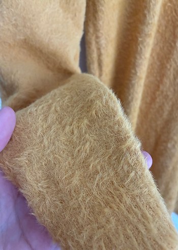 Sarı Kadın Triko Midi Kazak - Görsel 2