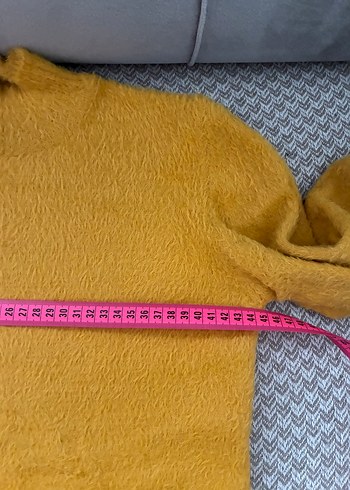 Sarı Kadın Triko Midi Kazak - Görsel 4