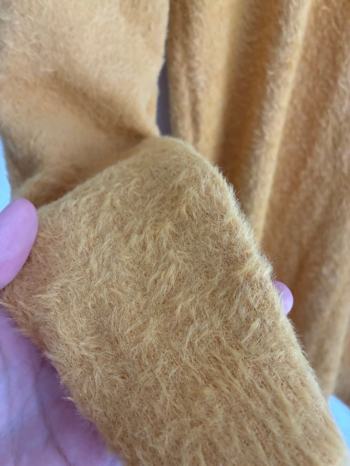 Sarı Kadın Triko Midi Kazak - Görsel 2