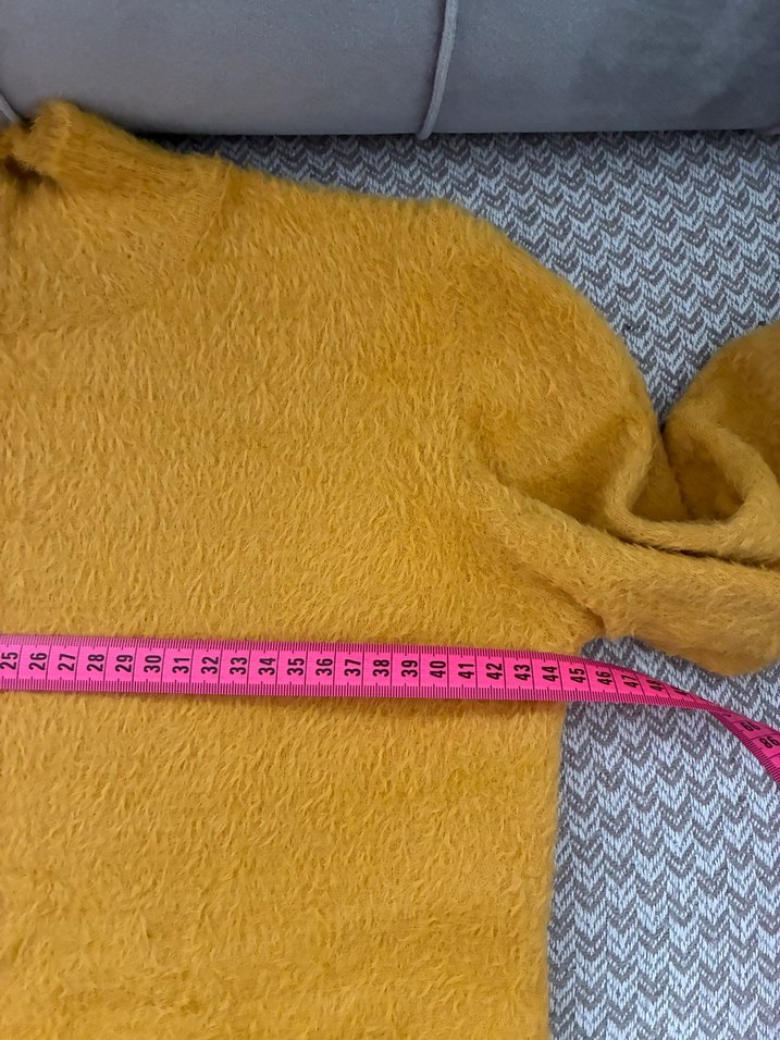 Sarı Kadın Triko Midi Kazak - Görsel 4