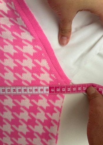 Pembe Boğazlı Triko Süveter - Görsel 4