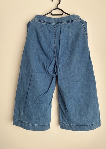 Düğmeli Mavi Midi Kadın Jean - Görsel 4