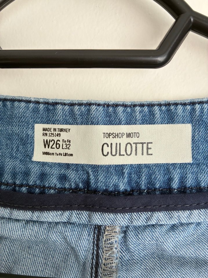 Düğmeli Mavi Midi Kadın Jean - Görsel 3