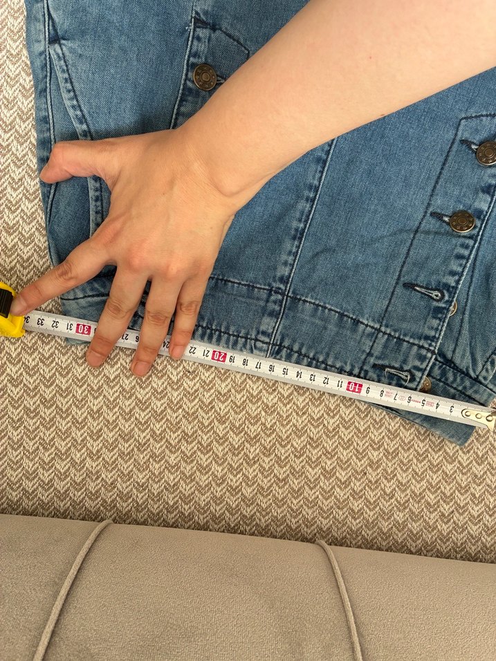 Düğmeli Mavi Midi Kadın Jean - Görsel 5