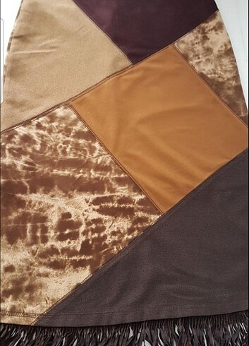 Uzun patchwork etek