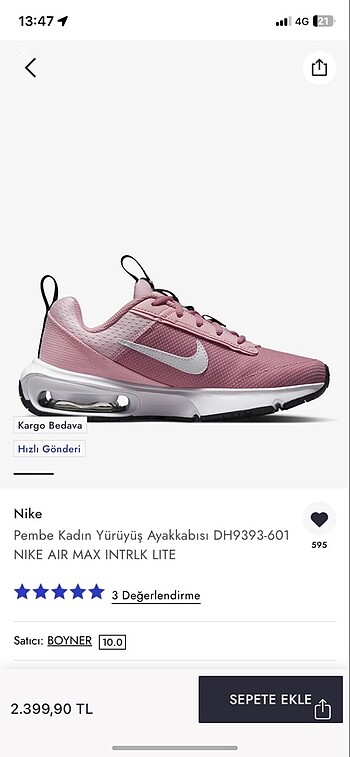 Nike yürüyüş ayakkabısı