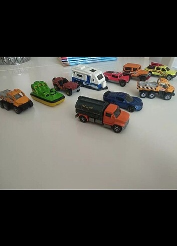 Metal 1:64 ölçekli oyuncak araçlar 10 adet