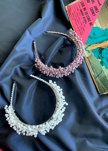 Zara İnci Boncuklu Beyaz Bohem Saç Aksesuarı