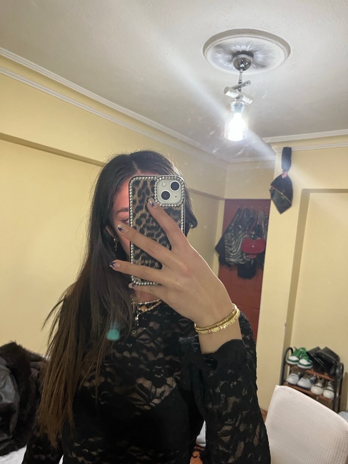 Siyah Dantel Detaylı Straplez Gotik Mini Elbise - Görsel 3