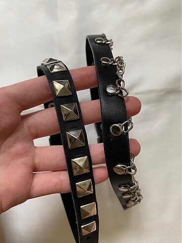 Beden siyah Renk İkili gotik choker kolye