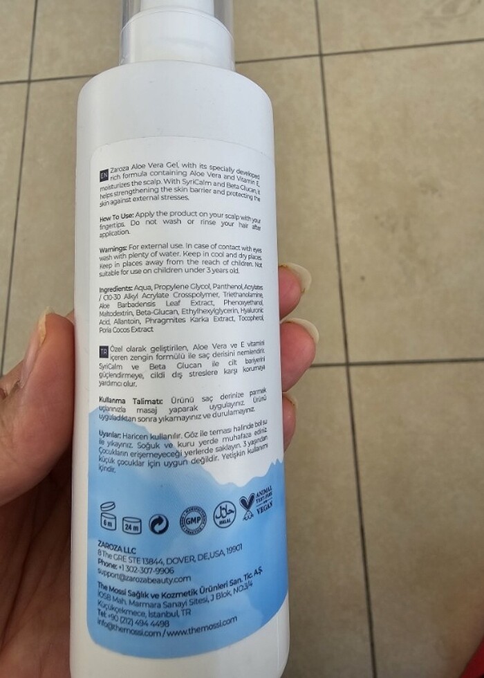 Zaroza Aloe Vera Hair Gel - Görsel 5