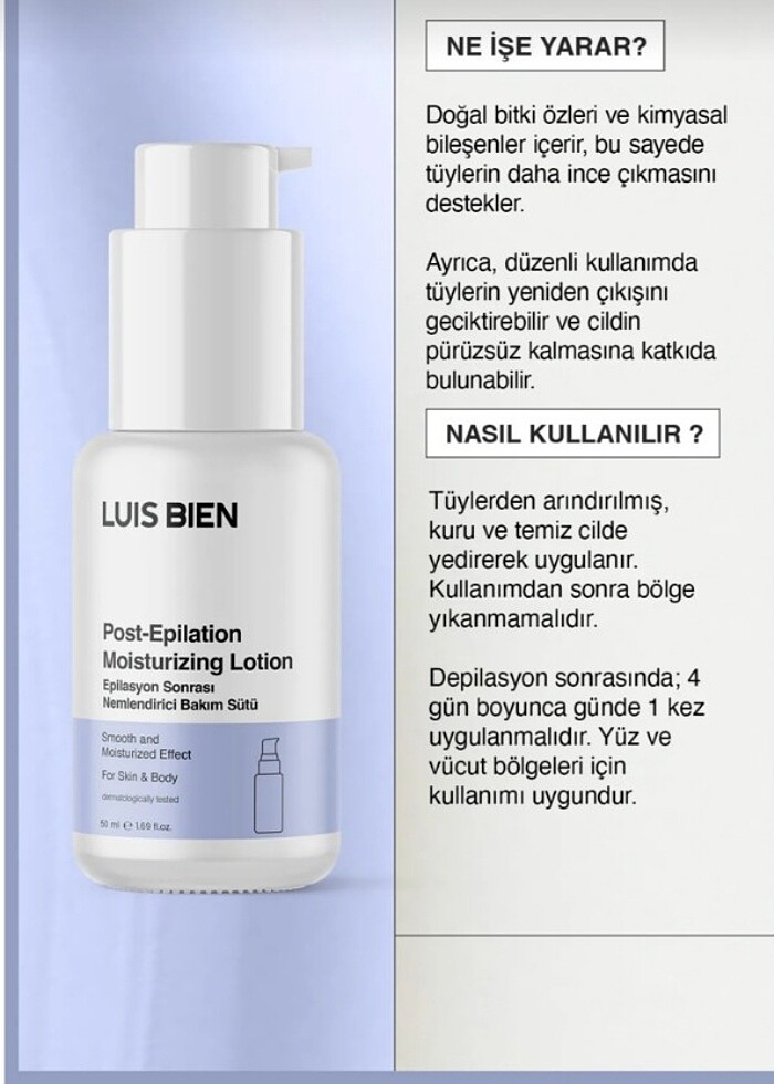 Epipasyon Sonrası Bakım Sütü - Görsel 2