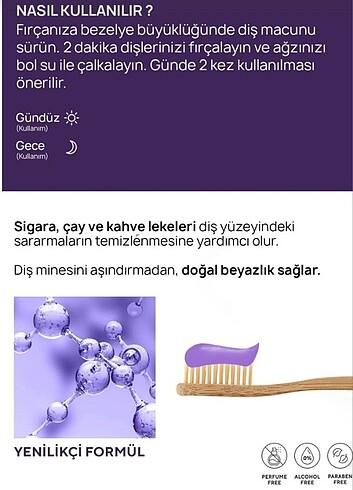 The Ceel Mor Karbon Dis Macunu ve Mor Karbon Dis Beyazlatma Tozu - Görsel 5