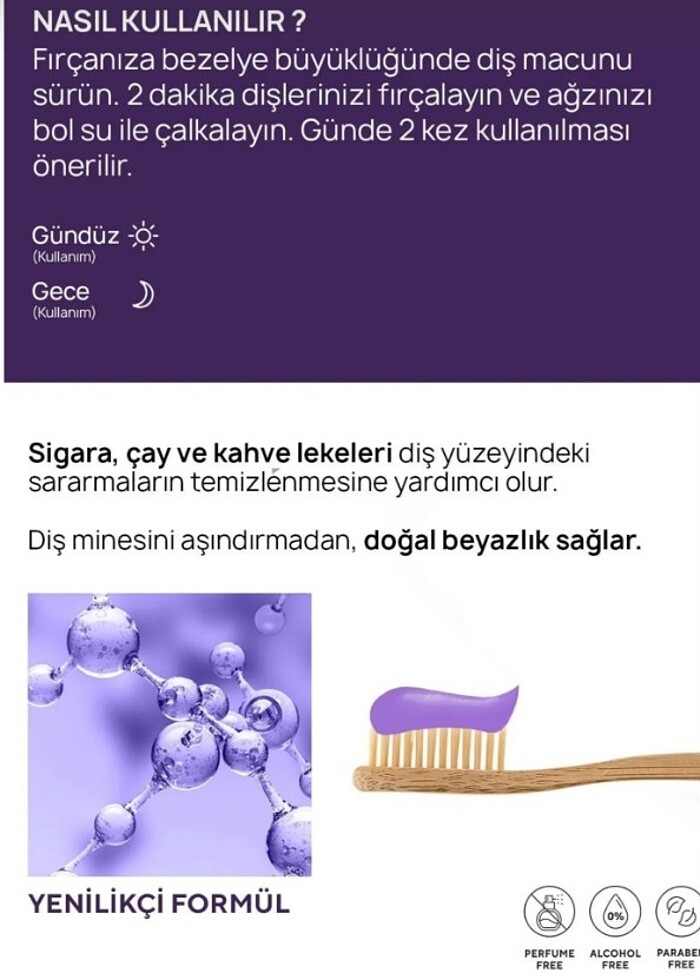 The Ceel Mor Karbon Dis Macunu ve Mor Karbon Dis Beyazlatma Tozu - Görsel 5