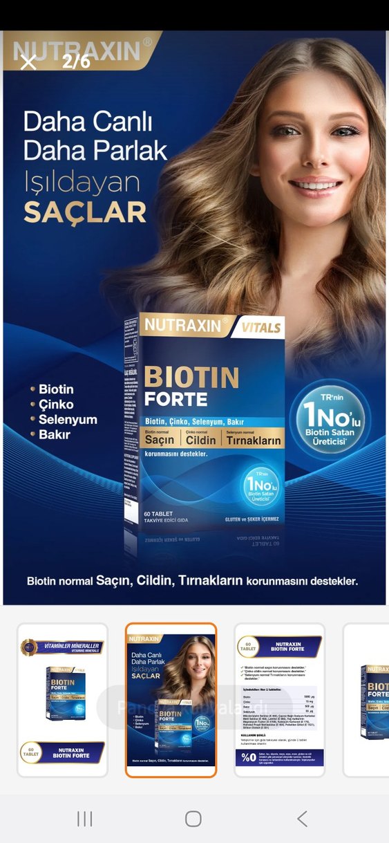 Nutraxin Biotin Forte 60 Tablet Saç ve Tırnak Bakımı - Görsel 3