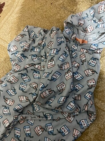 10 Yaş Beden çeşitli Renk Kız çocuk pijama takımı
