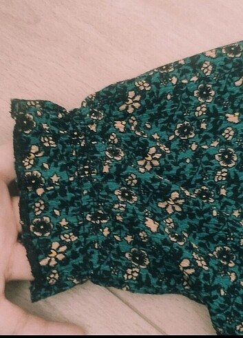 m Beden yeşil Renk Yazlık bluz 