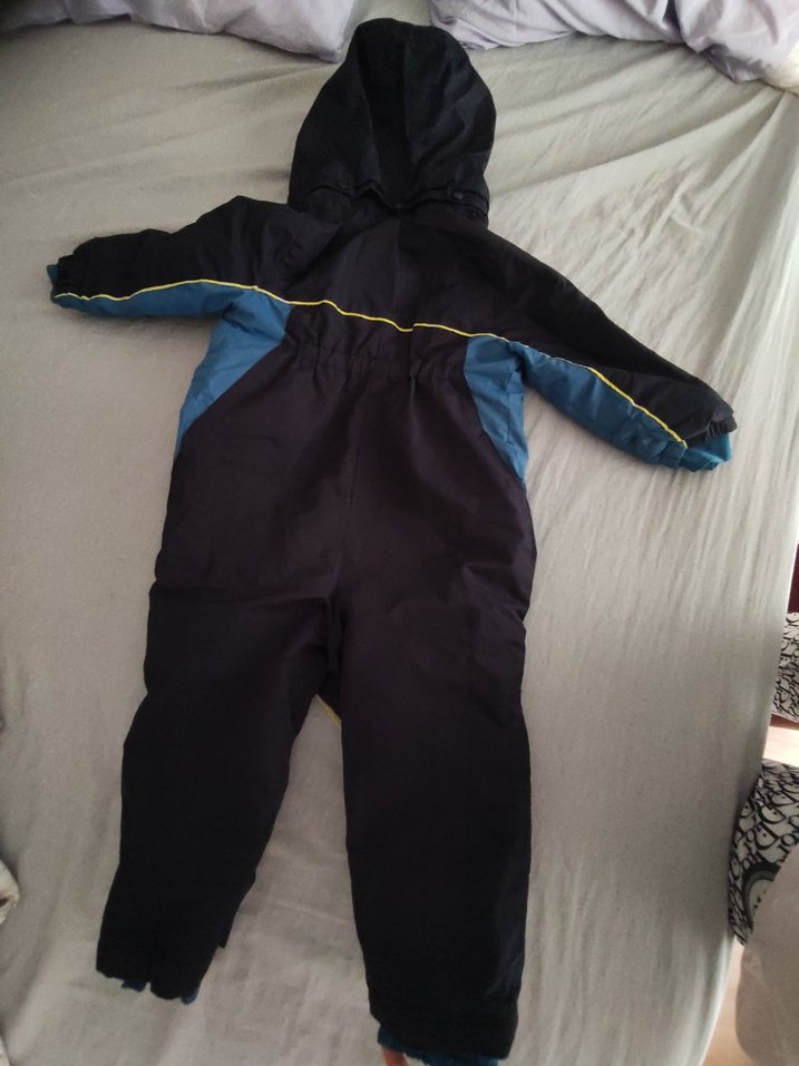 Mavi Kapüşonlu  Kayak Tulumu - Görsel 5