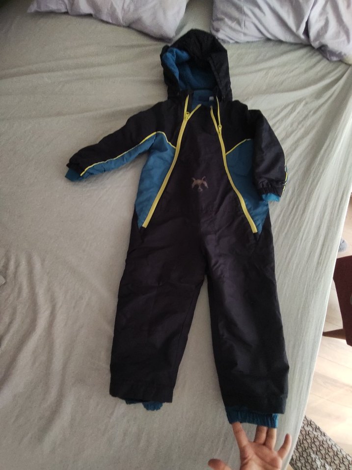 Mavi Kapüşonlu  Kayak Tulumu - Görsel 3