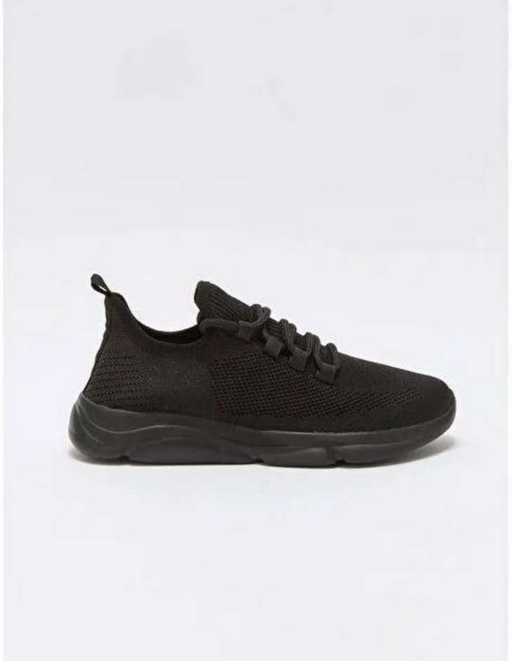 Siyah Örgü Kadın Spor Ayakkabı - Görsel 2