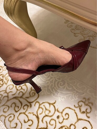 38 Beden bordo Renk Topuklu ayakkabı