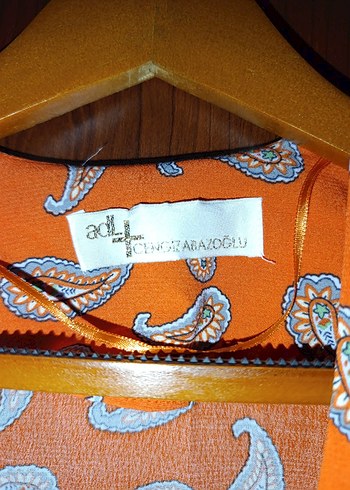 Uzun Boy Bol Kesim Turuncu Bohem Kimono - Görsel 2