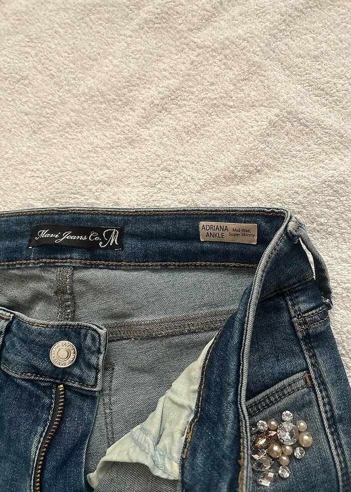 Mavi taşlı kot - Görsel 4