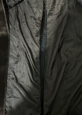 Kahverengi Kadın Süet Uzun Düğmeli Kaban - Görsel 4