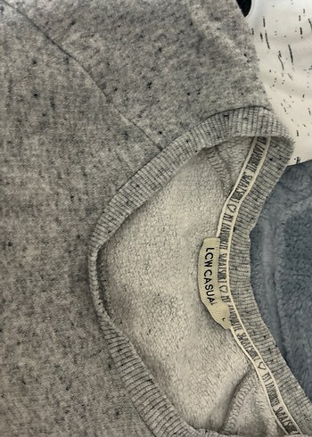 2 Adet- Gri ve Beyaz Renk Uzun Kollu Kadın Sweatshirt - Görsel 2