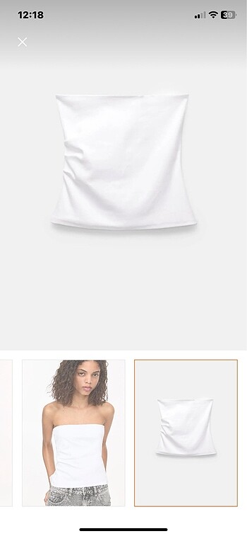 Pull and Bear Straplez crop