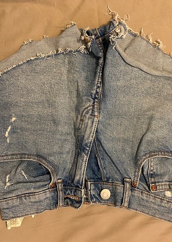Pull&Bear Mavi Kadın Kot Şort, Normal Boy