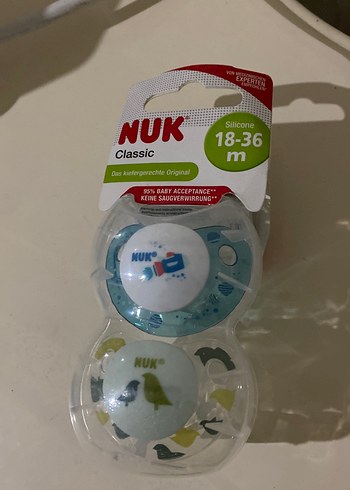NUK Classic 18-36 Ay Silikon Emzik Mavi