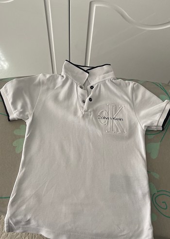 Erkek Çocuk Beyaz Düğmeli Polo Tişört
