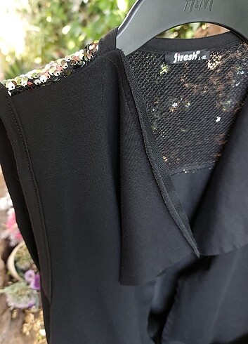 xl Beden siyah Renk pul payetli siyah likralı yelek L/XL