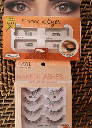 Bej Manyetik ve Doğal Görünümlü Takma Kirpikler - Görsel 2
