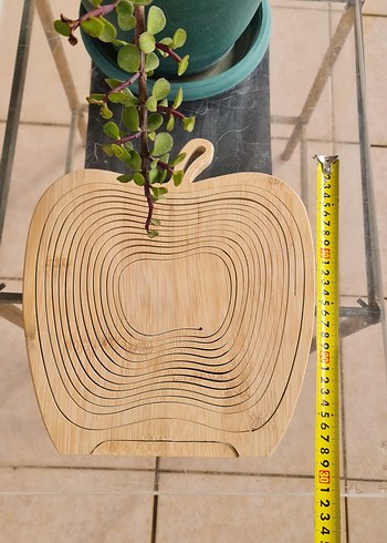 Elma Şeklinde bambu Bej Sepet - Görsel 5