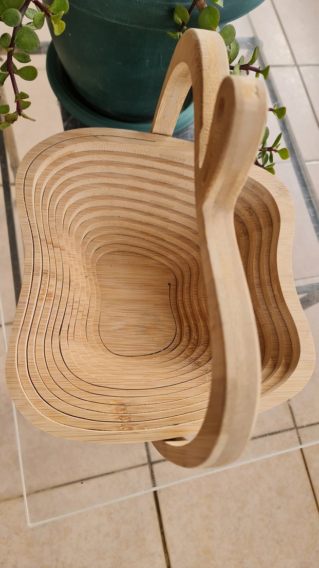 Elma Şeklinde bambu Bej Sepet - Görsel 4